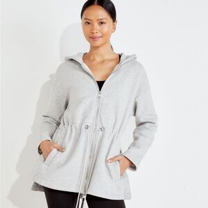 Varley Gray Zip-Up Hoodie Victoria Hooded Sweatshirt